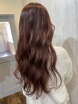 テーラ 南流山店(TELA) ブリーチなし＊ピンクレッドカラー【TELAHAIR南流山】