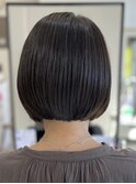 ショートカット前下がりボブショートボブグレージュカラー