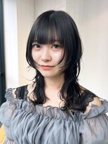 アイティーバイアルバム 藤沢店(IT by ALBUM)&nbsp;くびレイヤー美髪アッシュブラックブルーシルバー_ba484181