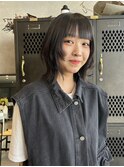 顔周りレイヤー大人可愛い透明感立体感グレージュエアストレート
