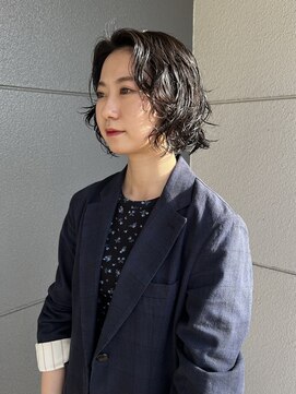 ヘアーアイストゥーレ(HAIR ICI TRE) ボブパーマ　ニュアンスパーマ　癖毛風パーマ　担当東川内遥