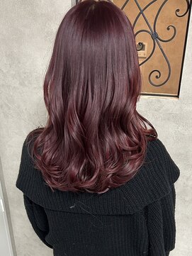 ルノン フィージュ(LUNON fieju) ボルドーカラー ブリーチ/韓国/ボルドーカラー/セミロング
