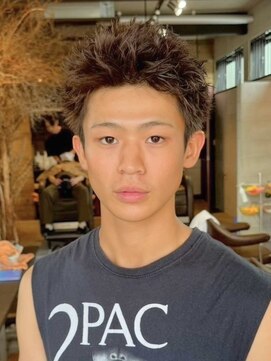 リット バイ フィフス 鹿児島中央駅店(Lit. by fifth) スパイキーショートツイストパーマツイストスパイラルパーマ30代