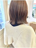 赤羽カラーミディアム切りっぱなしボブ