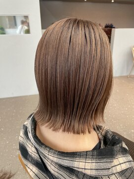 マップデザイン(map design) 切りっぱなしボブ×フォギーベージュカラー