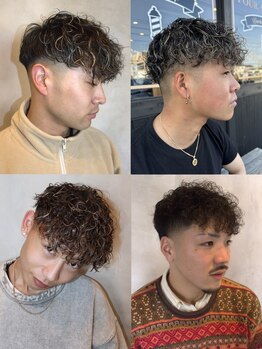 バーバーショップ フォーシーズン(BAR BER SHOP FOURSEASON)の写真/［大津/理容室］21時まで営業★メンズパーマでONもOFFもキマるスタイルに！再現性も◎で自宅setも楽チンに*