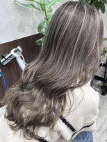 ベルヘアーデザイン 堺東(Belle hair Design)&nbsp;ハイライトレイヤーカット韓国風イルミナカラー堺東20代30代40代
