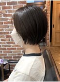 大人ボブレイヤーカットアッシュカラーダブルカラーおしゃれ女子