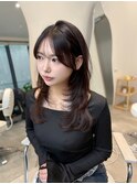 レイヤーカット/顔まわりカット/韓国ヘア/小顔ヘア/前髪カット