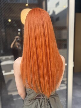 ルフレ 新宿歌舞伎町店(Reflet) ダブルカラー/オレンジ/ケアブリーチカラー/髪質改善