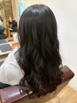 リッチ 横須賀中央店(Rich)&nbsp;ダークブラウン 髪質改善カラー コテ巻き風 艶カラー 20代 30代