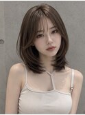 顏周りカットレイヤーボブ小顔カットシースルーバング