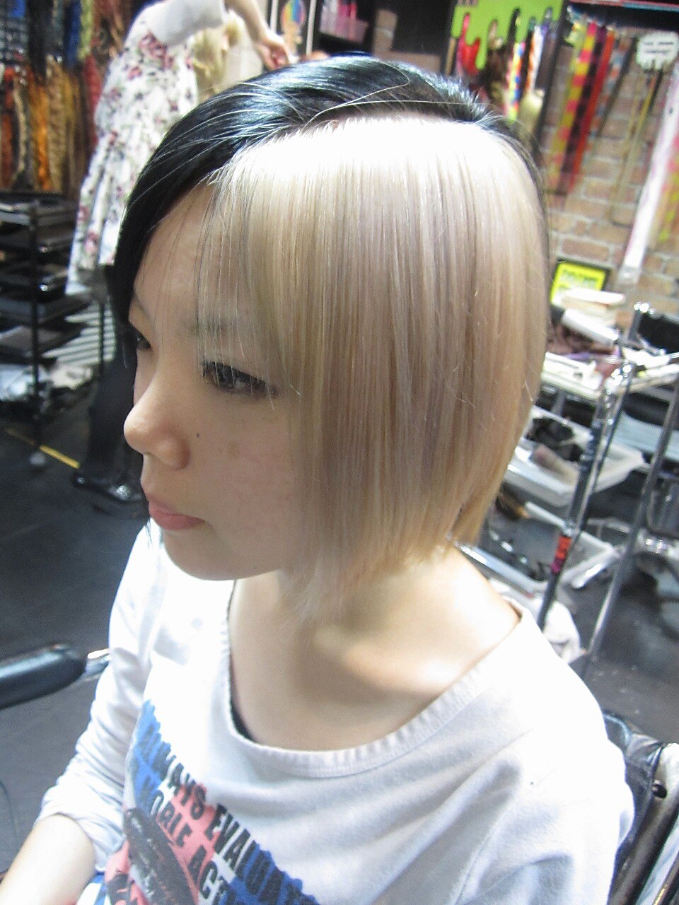 サイバーパンクマスク ドレッドヘアタイプ カラーホワイト ホワイトタイガーとブラックタイガー ヘアバンド（ホワイトタイガー