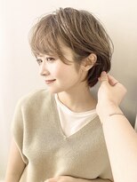 ネオリーブアイム 横浜西口店(Neolive aim)&nbsp;大人かわいい小顔丸みのあるショートボブ　20代30代40代