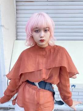 リアイス(Re:ICE) ミニウルフ/くすみブルー/流れるレイヤー/インナーハイライト