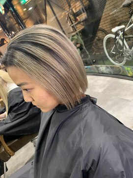 ラフ 難波店(LAFF) #黒髪#ボブルフ#ネビージュ#小顔#ワンレン