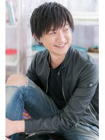 ミック ヘアアンドメイク アップ 駒込店(miq Hair&Make up)&nbsp;ナチュラルな男らしさモーブカラーサイドパートショートb1