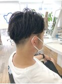 MEN'S HAIR  センターパート　ツイストスパイラル　コンマヘア