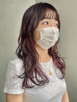 ソーコ 渋谷(SOCO) ロングレイヤーウルフカットインナーピンクダブルカラー