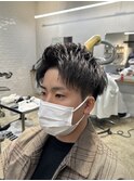 爽やかアップバング[メンズカット/アップバング]