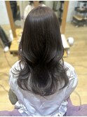 10代20代30代40代ロングレイヤーカットアッシュグレージュ