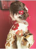 ヘアセット/ローシニヨン@20代30代@ニュアンスカラー