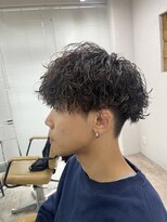 アジールヘア 所沢プロペ通り店(agir hair) アッシュブラックツイストスパイラルパーマメンズカット所沢練馬