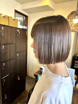 ジュジュル 稲毛本店(jujur) グレージュカラー/ボブウルフ/ココアベージュ/ブリーチ