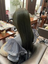 ヘアーアンドスパ フェリーチェ ミチ 野田屋町店(HAIR&SPA felice MICHI) 【feliceMICHI 豊田希美】オリーブベージュ