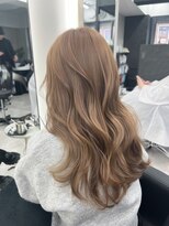 アルドーレフィエロ シンサイバシ(Ardore fiero shinsaibashi)&nbsp;ブリーチなしダブルカラー☆ミルクティーベージュ