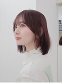 ボブヘア/レイヤーカット/ウェットヘア/オリーブベージュ/表参道