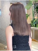 韓国アッシュグレージュカラーハイトーンカラー顔周りブリーチ