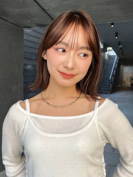 ガーデンヨコハマ(GARDEN YOKOHAMA) 外ハネボブイメチェンブラウンカラーワイドバング美髪小顔カット