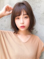 外ハネボブ艶感こなれヘア似合わせカットセミディ#208f0320