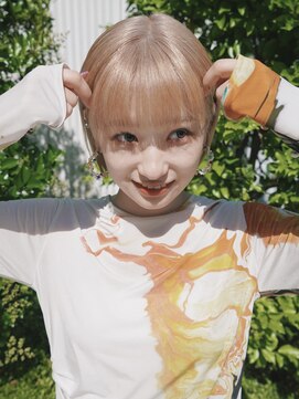 ピークアブー 原宿ハラカド(PEEK-A-BOO) ブロンドショート/金髪ショート/ホワイトブロンド/ブロンドヘア