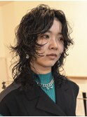 Hair by ryu【顔まわりウルフ　ミディアムパーマ】