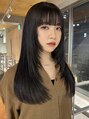ケイトテイラー(KATETAYLOR)&nbsp;暗め透明感カラーワイドバング×レイヤーカット