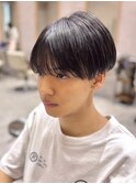 メンズ　ナチュラル縮毛矯正　シースルーマッシュ