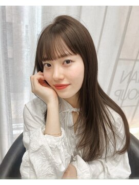 ボタン シブヤ(VOTAN SHIBUYA) オリーブベージュ/レイヤーカット/透明感カラー/くすみカラー