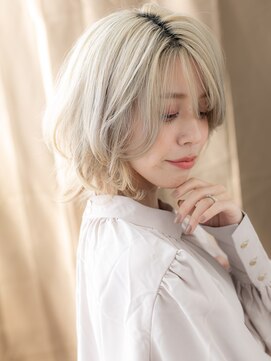 カバーヘア ブリス 北浦和(COVER HAIR bliss) ホワイトシルバーハイトーンカラーウルフカットY北浦和20代30代