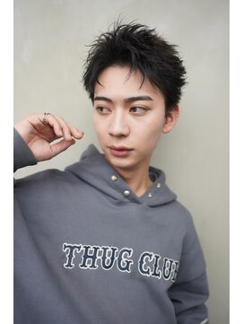 ニコ トウキョウ ロジック(nico TOKYO Logic) メンズセンターパートニュアンスパーマアップバング