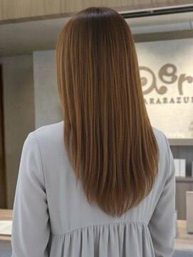 アエル 宝塚南口駅前店(aeru) 艶ブラウンロング【宝塚南口駅前駅】