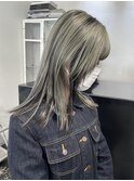 クールショート前髪イメチェンピンクベージュアンブレラカラー