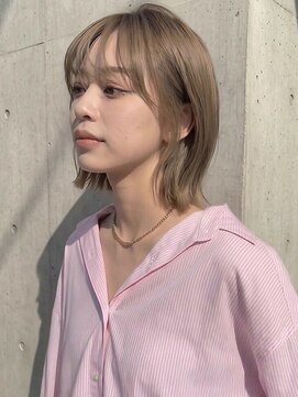 カバーヘア 上尾西口店(COVER HAIR) 夏カラー韓国風切りっぱなしくびれボブ/グレージュ透明感p上尾