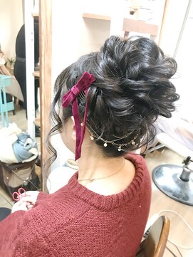 ロカット サロン(Roquat Salon) 高めブライダルヘアアレンジ【ヘアセット　立川/立川/袴/立川】