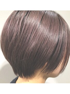 ヘアーデザイン ドア(hair design door) ピンクパープルカラー+ショート