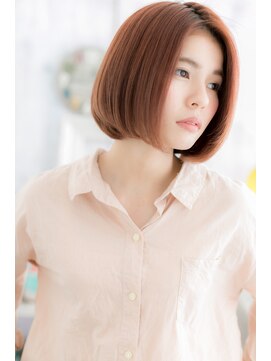 ヘアアンドビューティー ミック(Hair & Beauty miq) 大人かわいいピンクカラーの大人ボブb