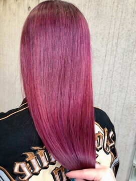 ロア 福岡天神本店(LORE) チェリーピンクカラー×カラーバター