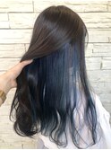 インナーカラー ブルー