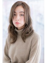 ミック 日暮里店(miq)&nbsp;外国人風シルキーベージュかきあげ前髪くびれミディb1